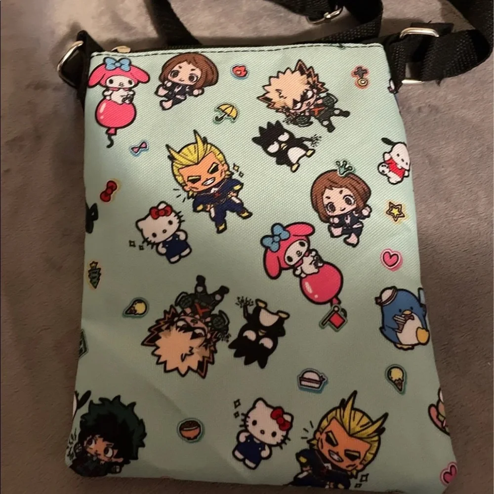 BIOWORLD My Hero Academia X Hello Kitty And Friends Passport Crossbody Bag - Picture 5 of 6